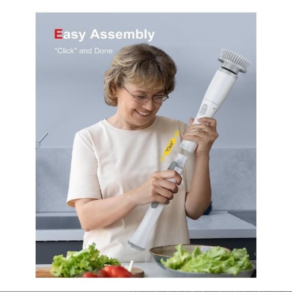 Cordless Electric Spin Scrubber/ Digital Display/ 2 Speeds/ Extension Arm - Picture 7 of 8